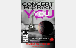 CONCERT YOU 2021 : Samedi 3 Juillet 18h30